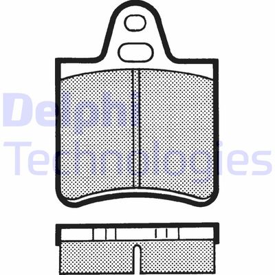 LP115 DELPHI Комплект тормозных колодок, дисковый тормоз