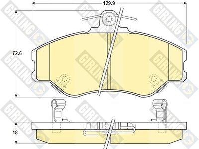 6130891 GIRLING Комплект тормозных колодок, дисковый тормоз