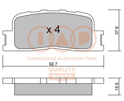 70417187P IAP QUALITY PARTS Комплект тормозных колодок, дисковый тормоз