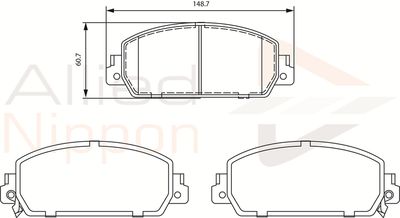 ADB32281 COMLINE Комплект тормозных колодок, дисковый тормоз