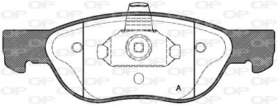 BPA058700 OPEN PARTS Комплект тормозных колодок, дисковый тормоз