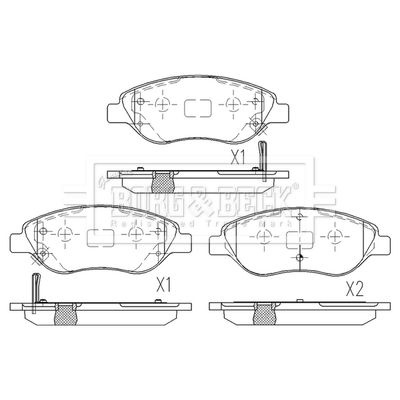 BBP2615 BORG & BECK Комплект тормозных колодок, дисковый тормоз