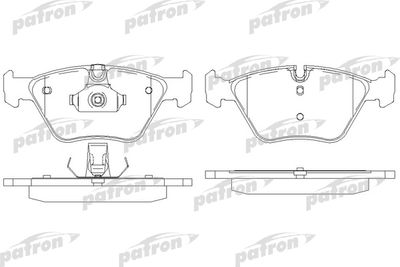 PBP1073 PATRON Комплект тормозных колодок, дисковый тормоз