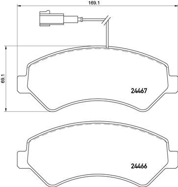 P61118 BREMBO Комплект тормозных колодок, дисковый тормоз