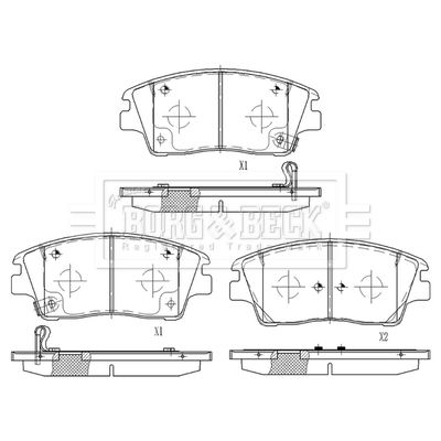 BBP2580 BORG & BECK Комплект тормозных колодок, дисковый тормоз