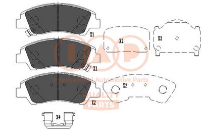 70407094 IAP QUALITY PARTS Комплект тормозных колодок, дисковый тормоз