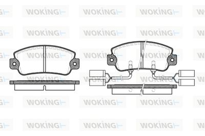 P125322 WOKING Комплект тормозных колодок, дисковый тормоз