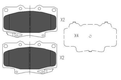 KBP9043 KAVO PARTS Комплект тормозных колодок, дисковый тормоз