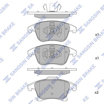 SP4021 Hi-Q Комплект тормозных колодок, дисковый тормоз