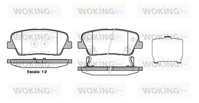 P1374302 WOKING Комплект тормозных колодок, дисковый тормоз