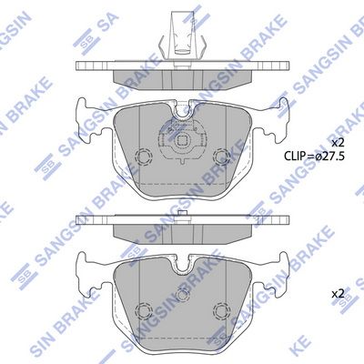 SP2168 Hi-Q Комплект тормозных колодок, дисковый тормоз