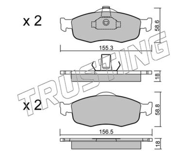 1480 TRUSTING Комплект тормозных колодок, дисковый тормоз