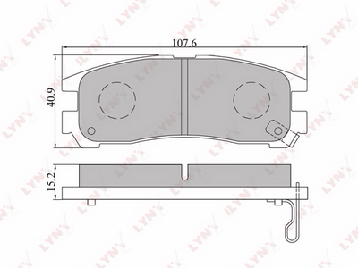 BD5508 LYNXauto Комплект тормозных колодок, дисковый тормоз