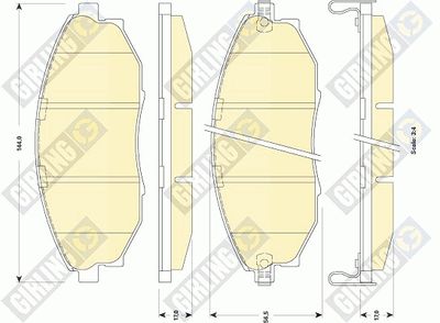 6141799 GIRLING Комплект тормозных колодок, дисковый тормоз