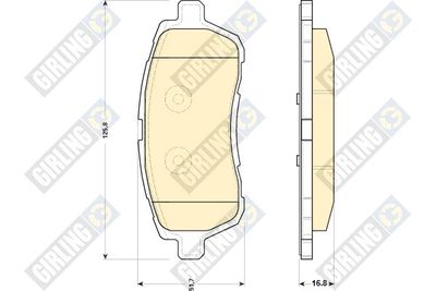 6118939 GIRLING Комплект тормозных колодок, дисковый тормоз