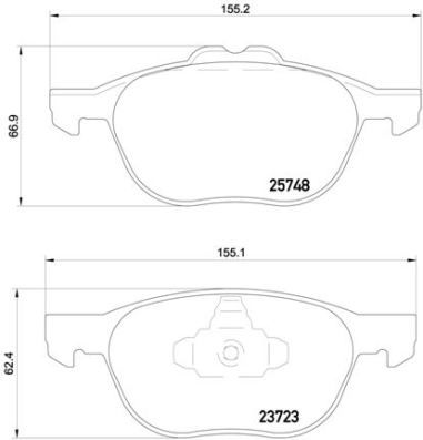 P24158 BREMBO Комплект тормозных колодок, дисковый тормоз