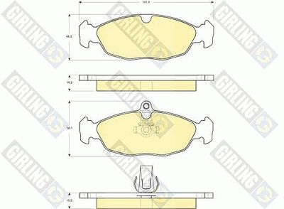 6115692 GIRLING Комплект тормозных колодок, дисковый тормоз