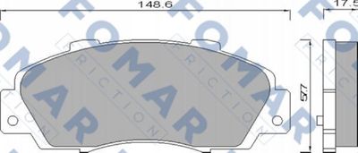 FO488181 FOMAR Friction Комплект тормозных колодок, дисковый тормоз