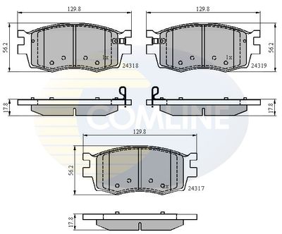 CBP31519 COMLINE Комплект тормозных колодок, дисковый тормоз