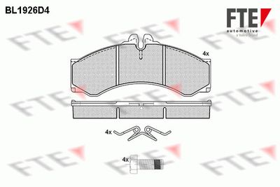 BL1926D4 FTE Комплект тормозных колодок, дисковый тормоз