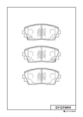 D11274MH MK Kashiyama Комплект тормозных колодок, дисковый тормоз