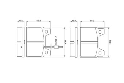 0986462532 BOSCH Комплект тормозных колодок, дисковый тормоз