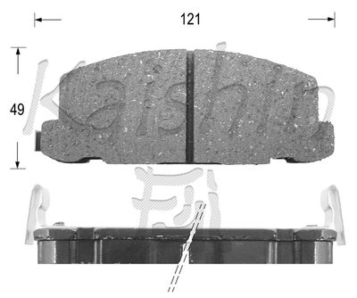 FK4014 KAISHIN Комплект тормозных колодок, дисковый тормоз