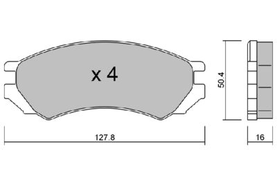 BPNI1010 AISIN Комплект тормозных колодок, дисковый тормоз