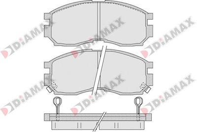 N09291 DIAMAX Комплект тормозных колодок, дисковый тормоз