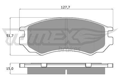 TX1202 TOMEX Brakes Комплект тормозных колодок, дисковый тормоз