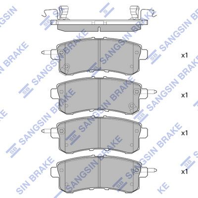 SP1801 Hi-Q Комплект тормозных колодок, дисковый тормоз