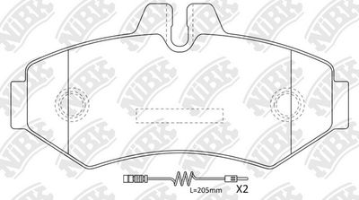 PN0135W NiBK Комплект тормозных колодок, дисковый тормоз