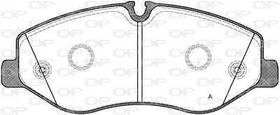 BPA162300 OPEN PARTS Комплект тормозных колодок, дисковый тормоз