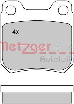 1170034 METZGER Комплект тормозных колодок, дисковый тормоз