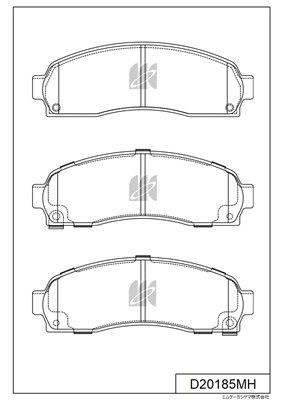 D20185MH MK Kashiyama Комплект тормозных колодок, дисковый тормоз