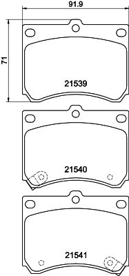 8DB355027031 HELLA Комплект тормозных колодок, дисковый тормоз