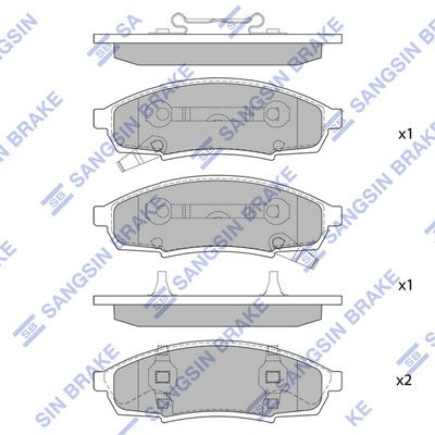 SP1284 Hi-Q Комплект тормозных колодок, дисковый тормоз