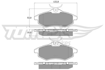 TX1328 TOMEX Brakes Комплект тормозных колодок, дисковый тормоз