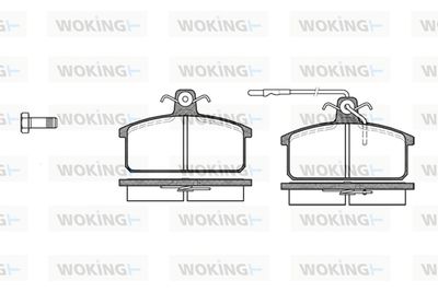 P028332 WOKING Комплект тормозных колодок, дисковый тормоз