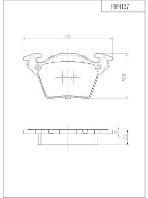 FBP4137 FI.BA Комплект тормозных колодок, дисковый тормоз