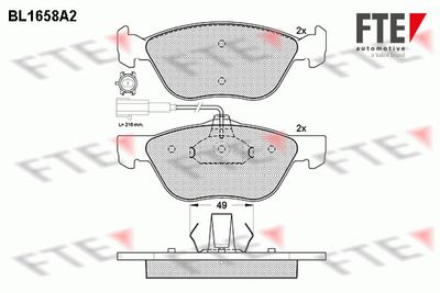 BL1658A2 FTE Комплект тормозных колодок, дисковый тормоз