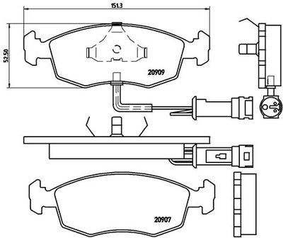 P24007 BREMBO Комплект тормозных колодок, дисковый тормоз