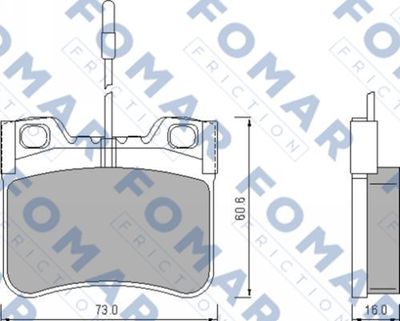 FO469581 FOMAR Friction Комплект тормозных колодок, дисковый тормоз