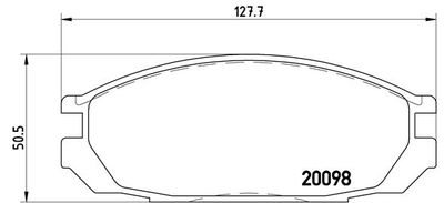 P56020 BREMBO Комплект тормозных колодок, дисковый тормоз