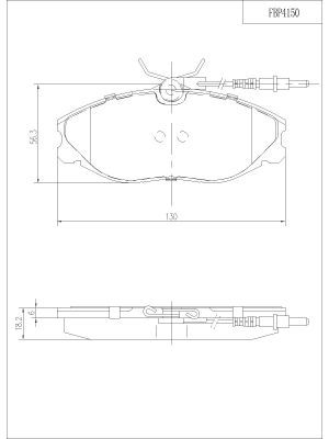 FBP4150 FI.BA Комплект тормозных колодок, дисковый тормоз