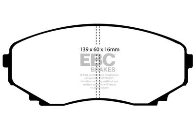 DP61121 EBC Brakes Комплект тормозных колодок, дисковый тормоз