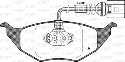 BPA071811 OPEN PARTS Комплект тормозных колодок, дисковый тормоз