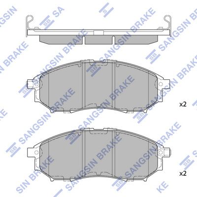 SP1249 Hi-Q Комплект тормозных колодок, дисковый тормоз