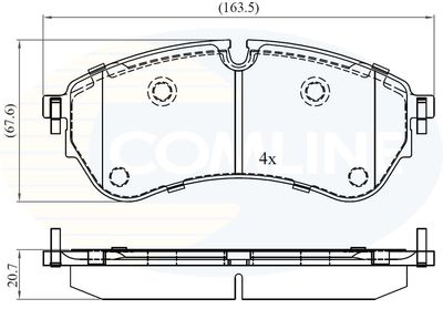 CBP02388 COMLINE Комплект тормозных колодок, дисковый тормоз