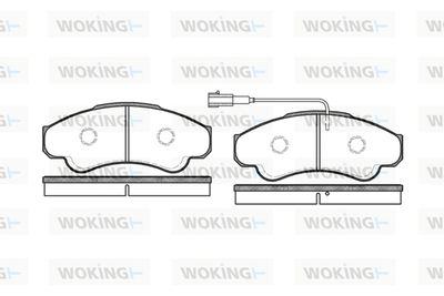 P859301 WOKING Комплект тормозных колодок, дисковый тормоз